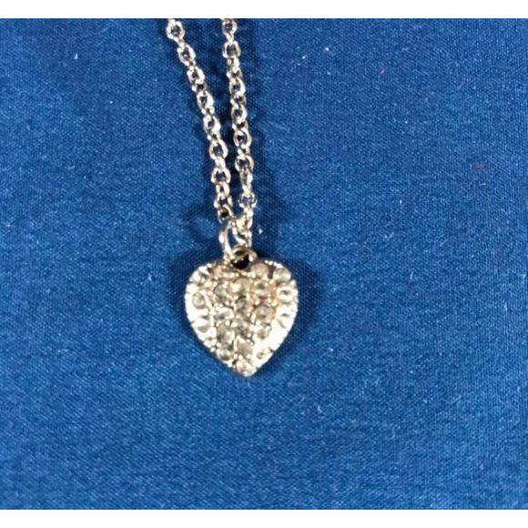 Kids Heart and Rhinestone Fashion Neckla - Picture 1 of 4